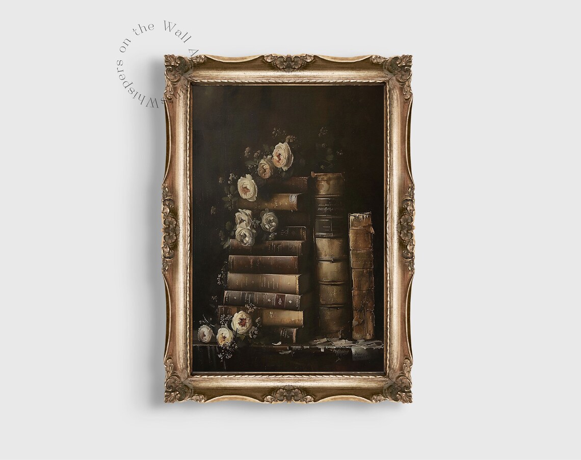 Romantic Academia Art Print, Moody Victorian Decor - Image 2