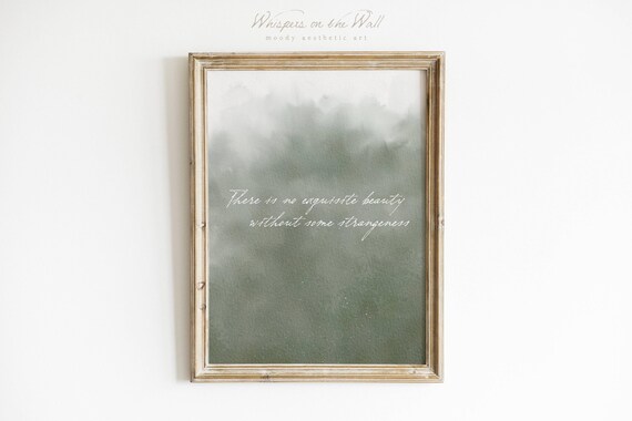 Edgar Allan Poe Exquisite Beauty Quote Script Typography Poster