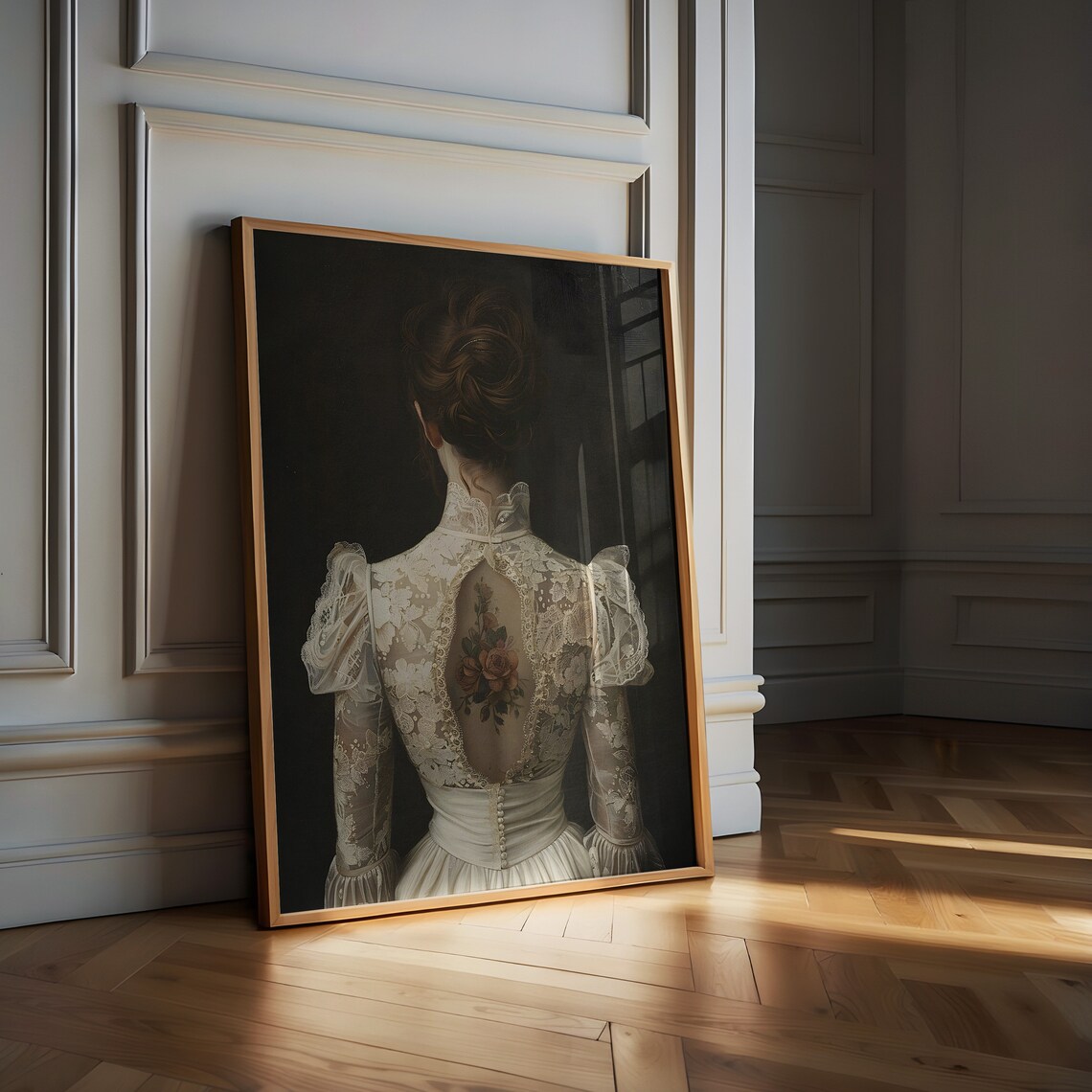 Woman Portrait Painting, Dark Academia Victorian Art - Image 6