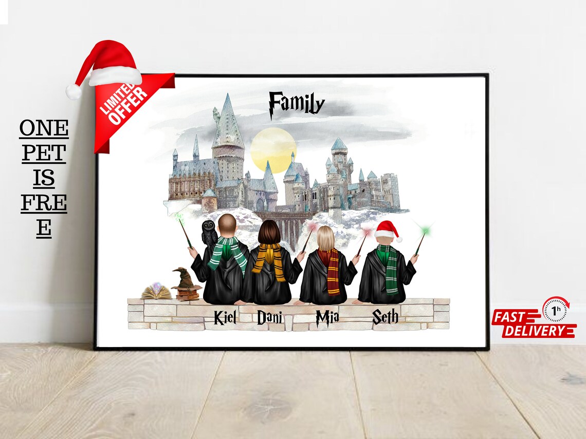 Christmas Family Personalized Gift For Family Bff Art Print