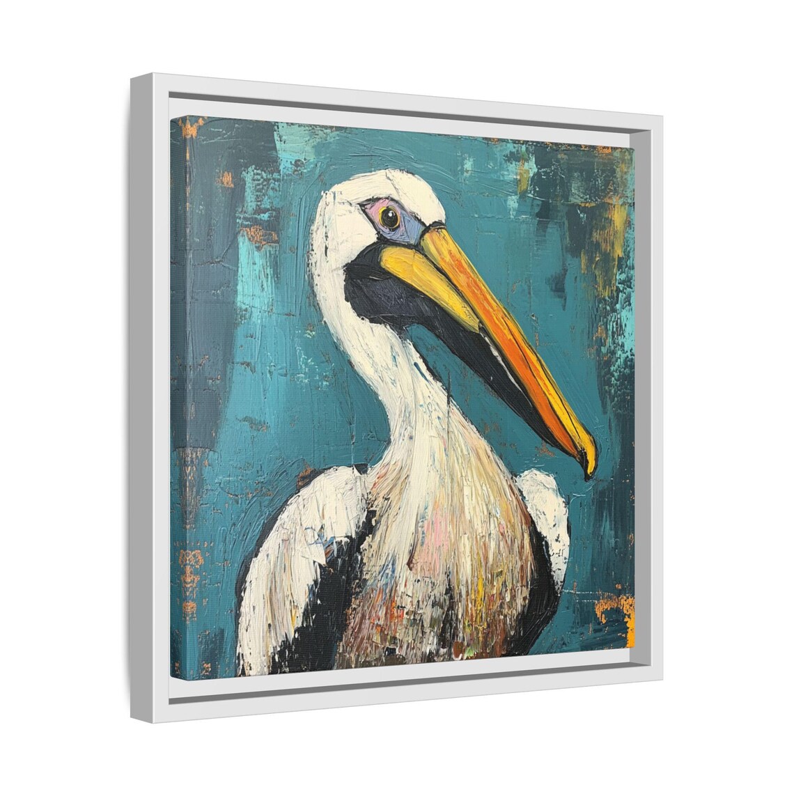 Abstract Pelican Art Print, Coastal Wildlife - Image 5