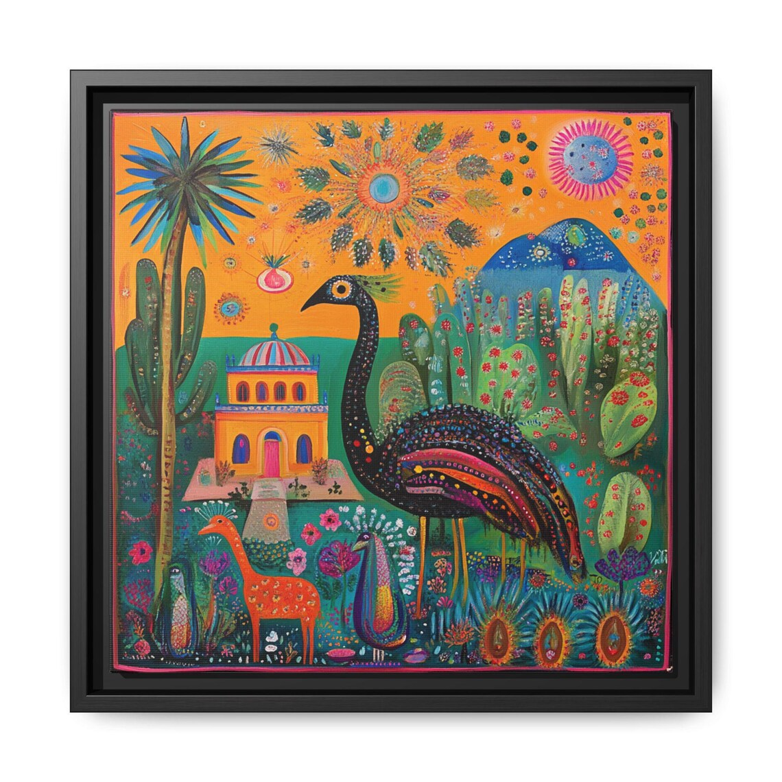 Mexican Folk Art Birds and Botanical, Boho Art Print - Image 5