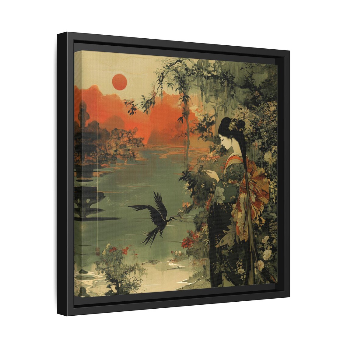 Japanese Art, Vintage Traditional Asian Decor - Image 2