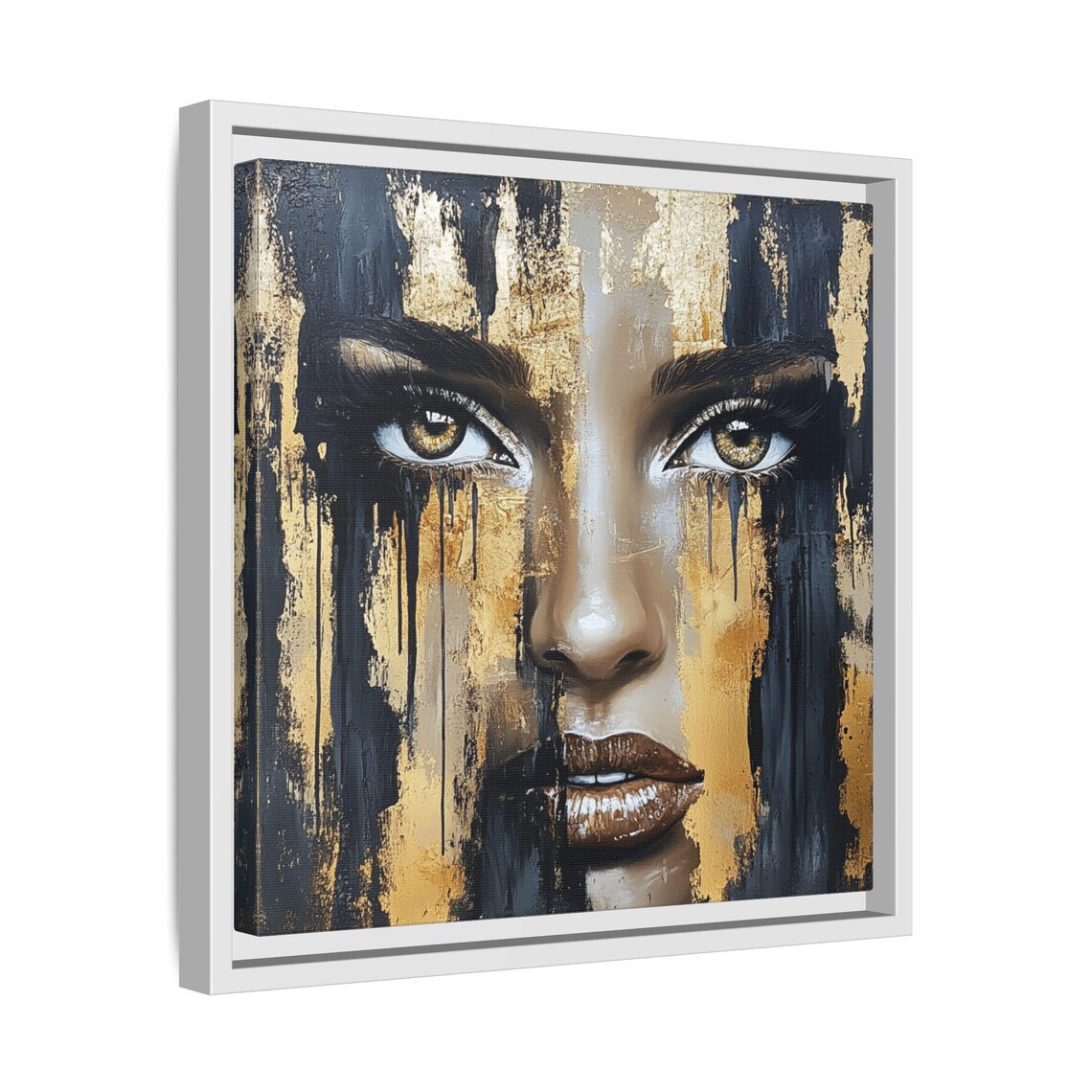 Art Nouveau Abstract Face, Modern Art Gift - Image 4