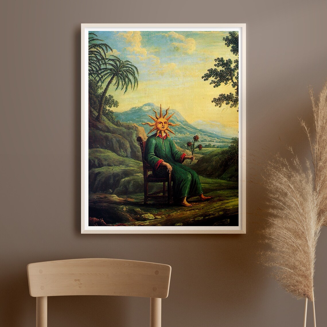 Vintage Esoteric Sun Fine Art Print, Alchemy Decor - Image 2