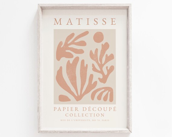 Henri Matisse Papier Decoupe Coral Pink Blush Exhibition Poster
