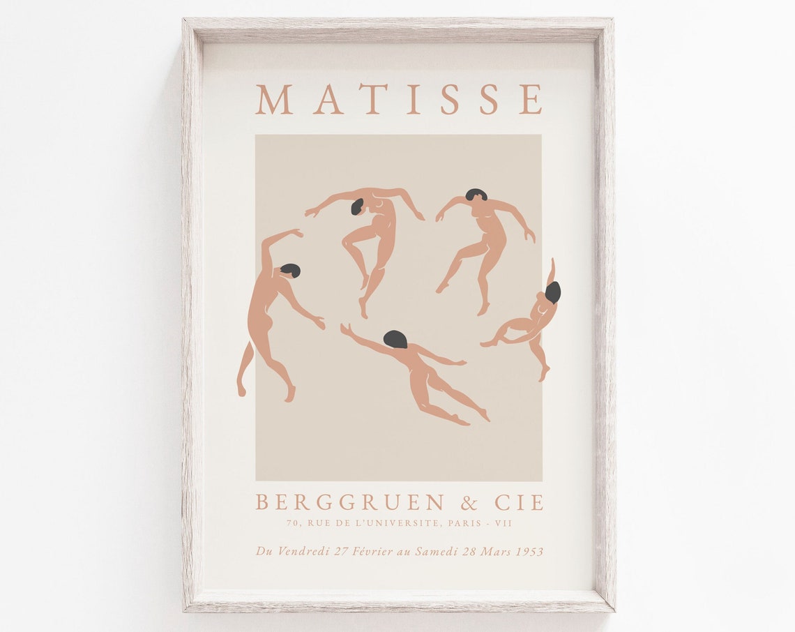 Boho Neutral Print Wall Art Print Matisse Wall Art Prints Henri Matisse Print Dancing Print Instant Matisse Print