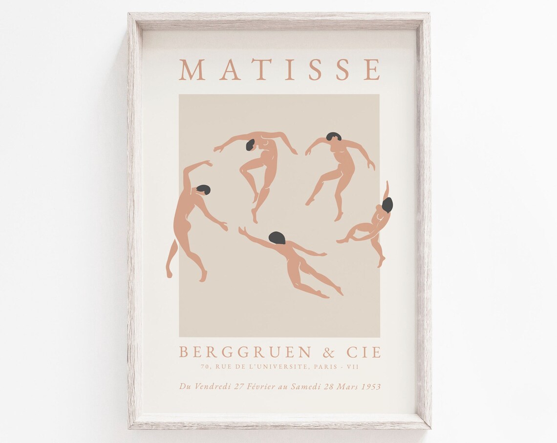Matisse La Danse Dancers Berggruen 1953 Paris Exhibition Poster