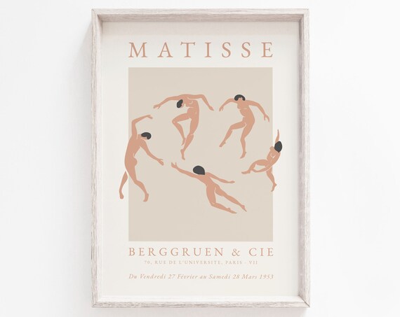 Matisse La Danse Dancers Berggruen 1953 Paris Exhibition Poster
