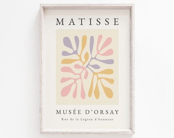 Matisse-Inspired Boho Pastel Wall Art Print