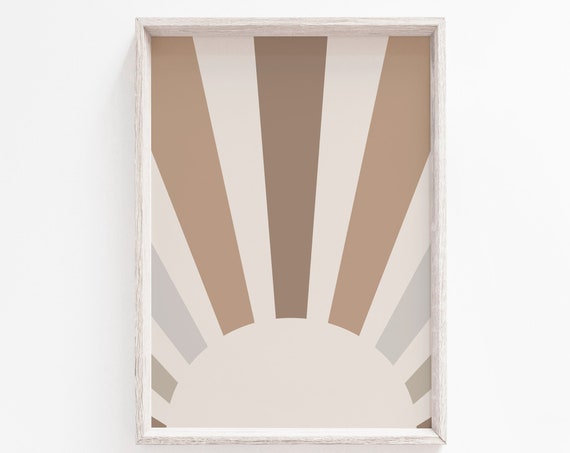 Boho Sunshine Art Print, Neutral Wall Art