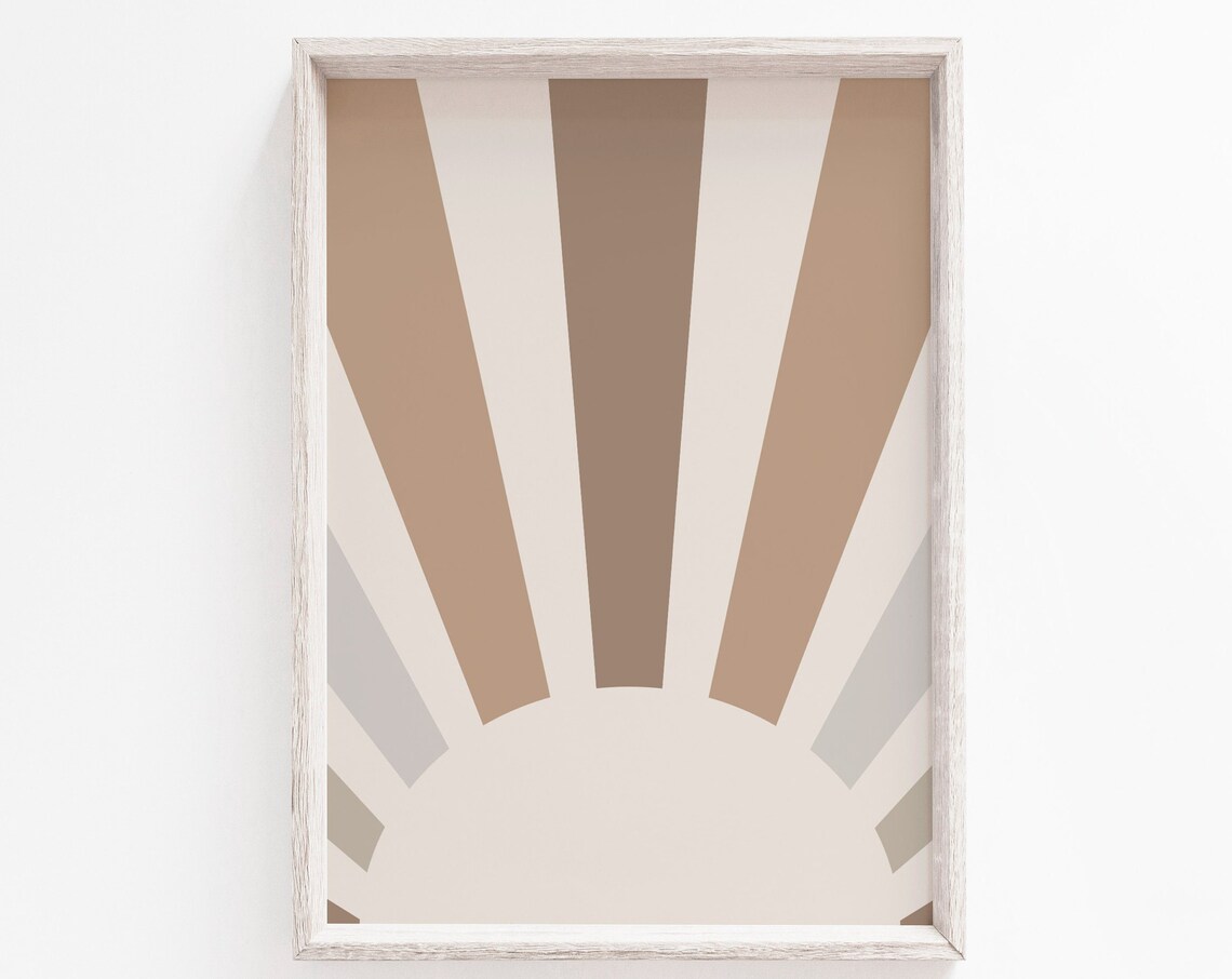 Boho Sunshine Art Print, Neutral Wall Art