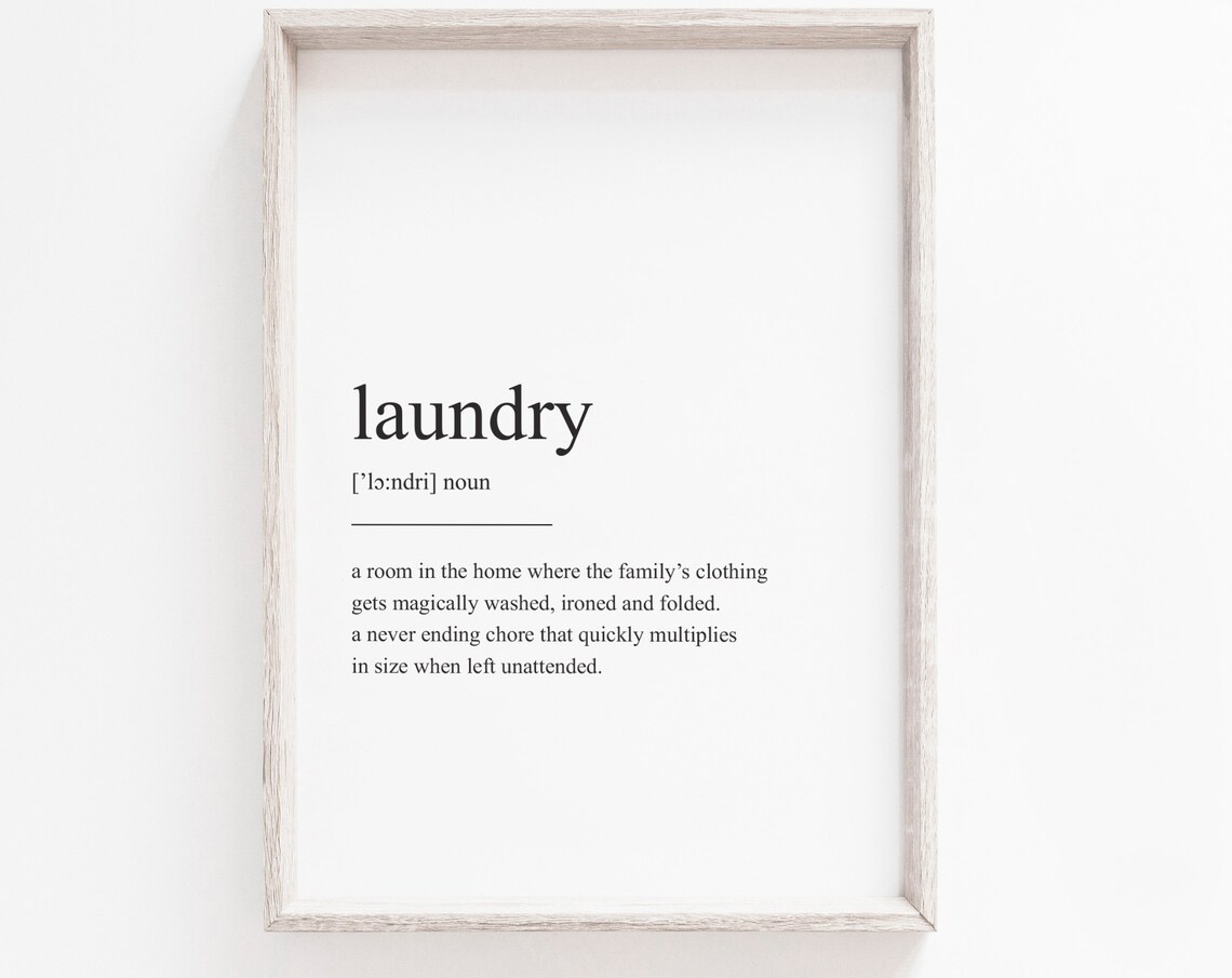 Laundry - Definition Print