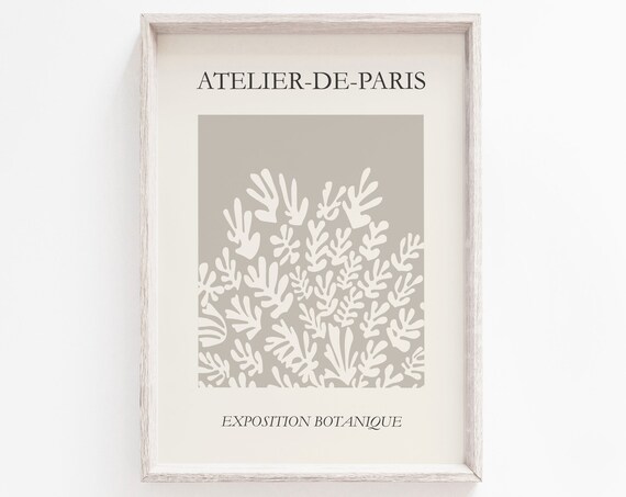 Henri Matisse Style Atelier de Paris Botanical Leaf Cutout Poster