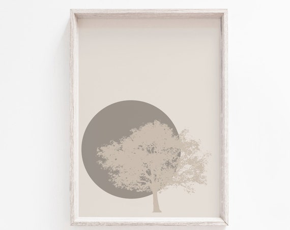 Tree Print Wall Art Print Neutral Print Beige Print Tree Wall Art Beige Wall Art Wall Art Wall Art Minimalist Print