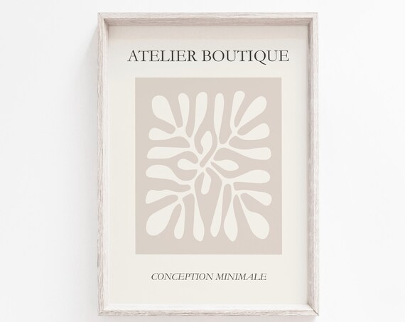 Henri Matisse Style Atelier Boutique Symmetric Cutout Beige Poster