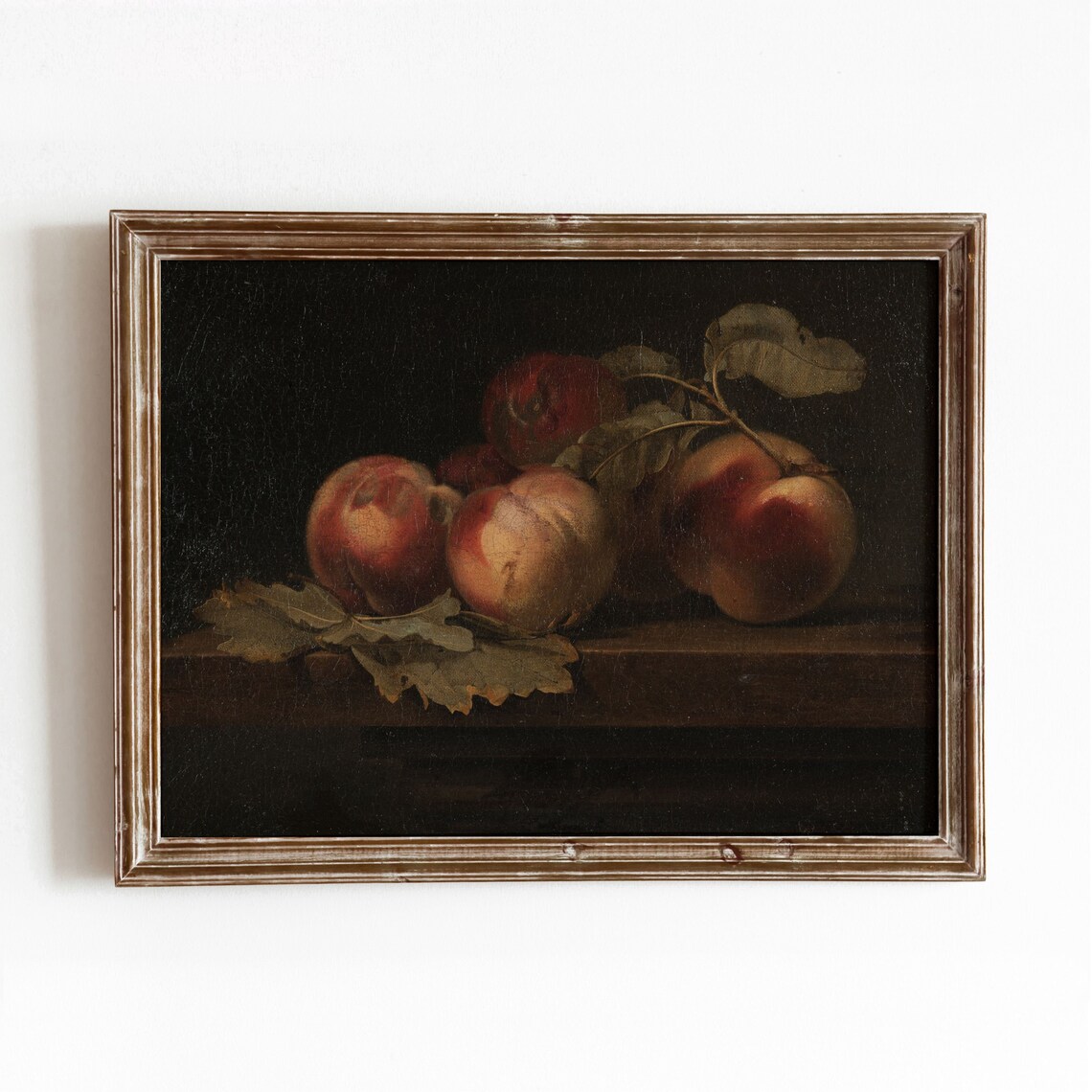 Still Life With Peaches Vintage Fruit Art Print