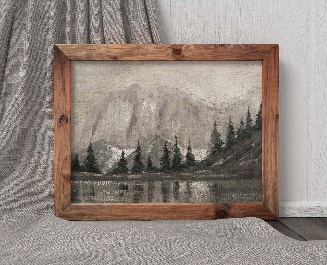 Mountain Range Vintage Landscape Art Print - Image 3