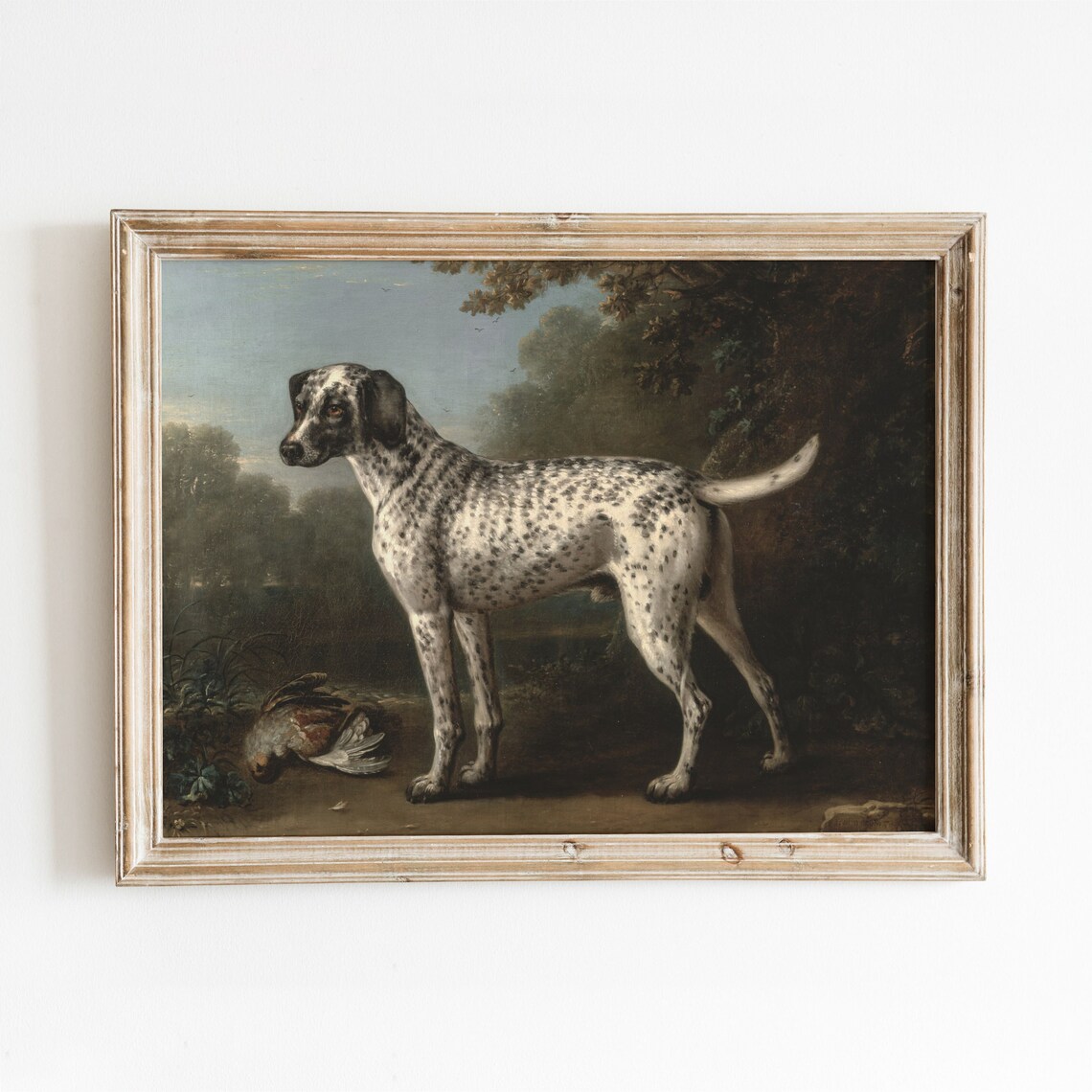 Spotted Hound Vintage Bird Hunting Dog Art Print