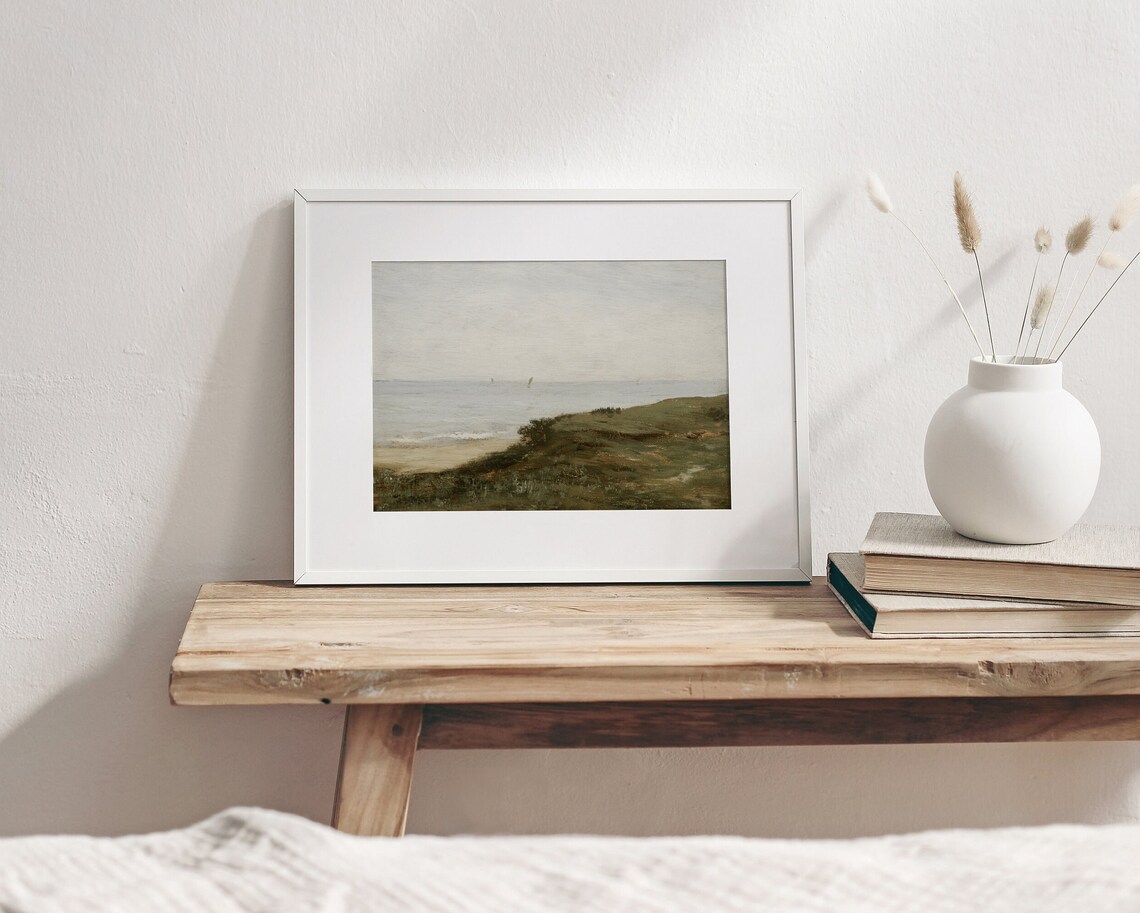 Normandy Coast Vintage French Shore Travel Poster - Image 2