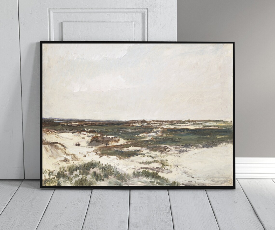 Dunes At Camiers Vintage Coastal Sand Landscape Art Print - Image 3