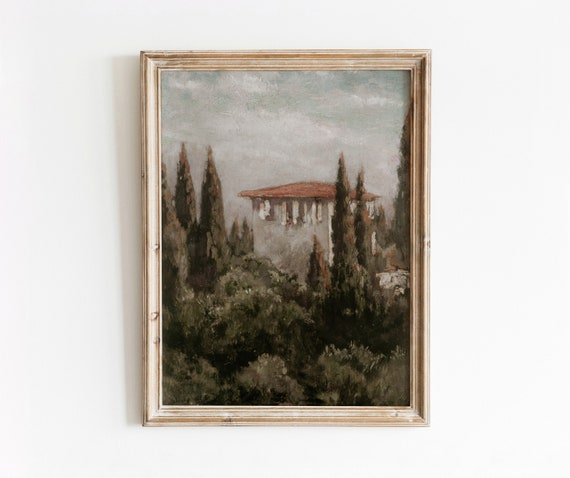 Umbria Vintage Italian Landscape, Travel Poster