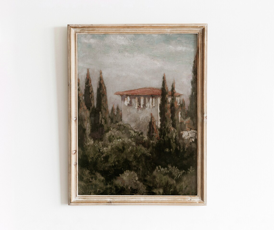 Umbria Vintage Italian Landscape, Travel Poster