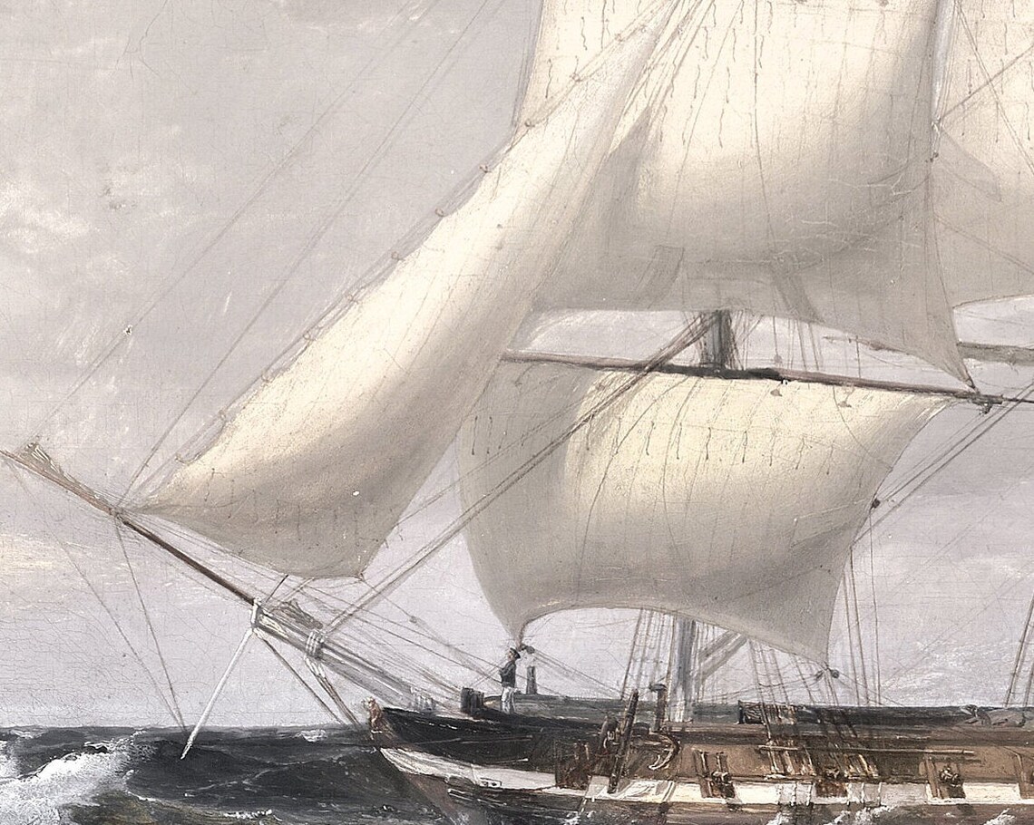 White Sails Vintage Ship Art Print, Antique Nautical - Image 2