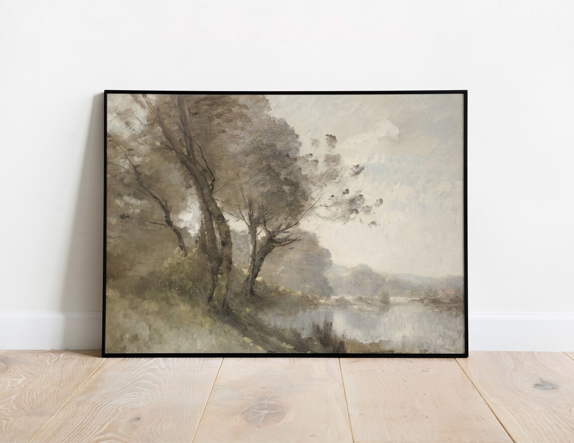 On The Vienne Vintage River Landscape Art Print - Image 3