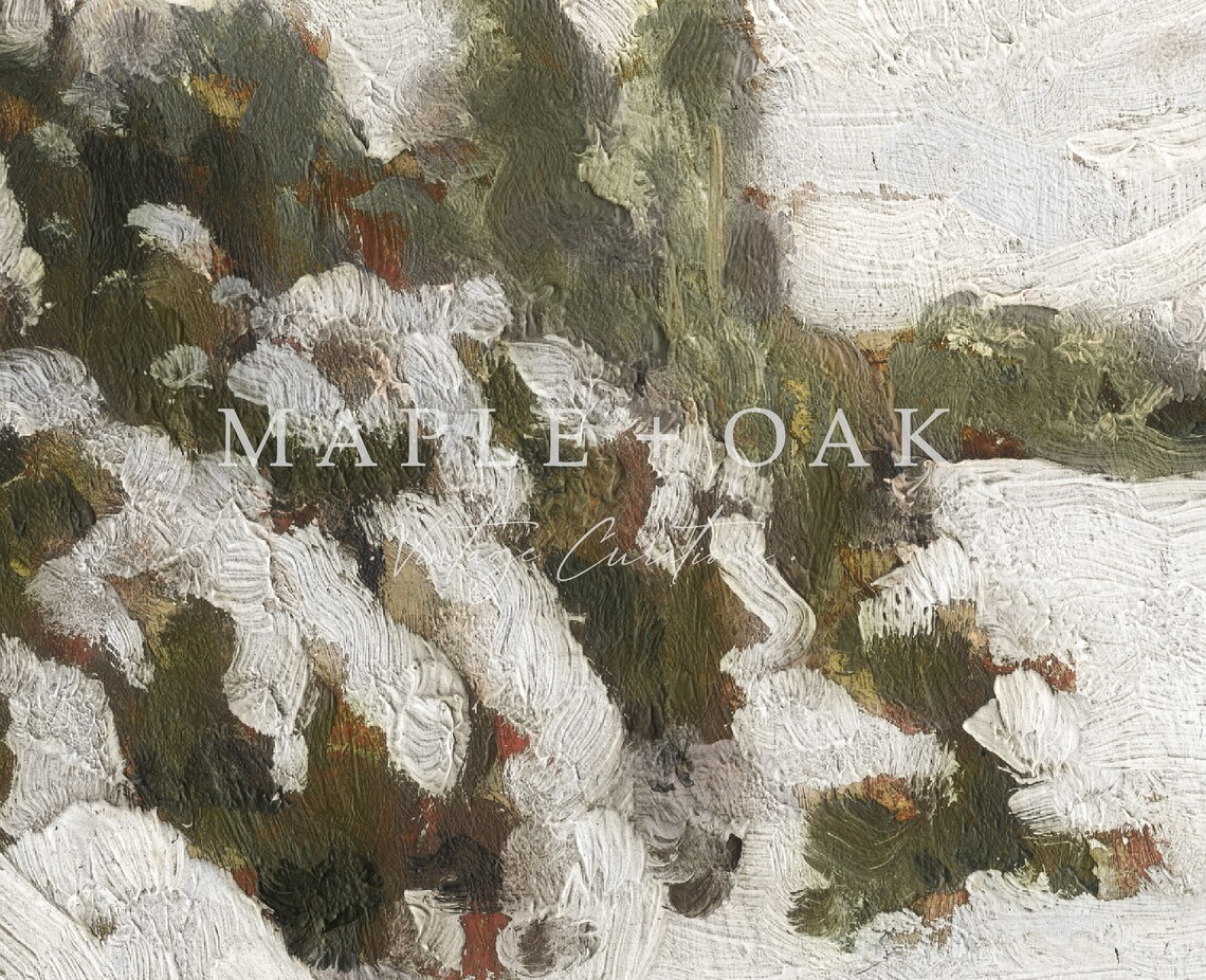 Cold Country Vintage Snowy Landscape Art Print - Image 2