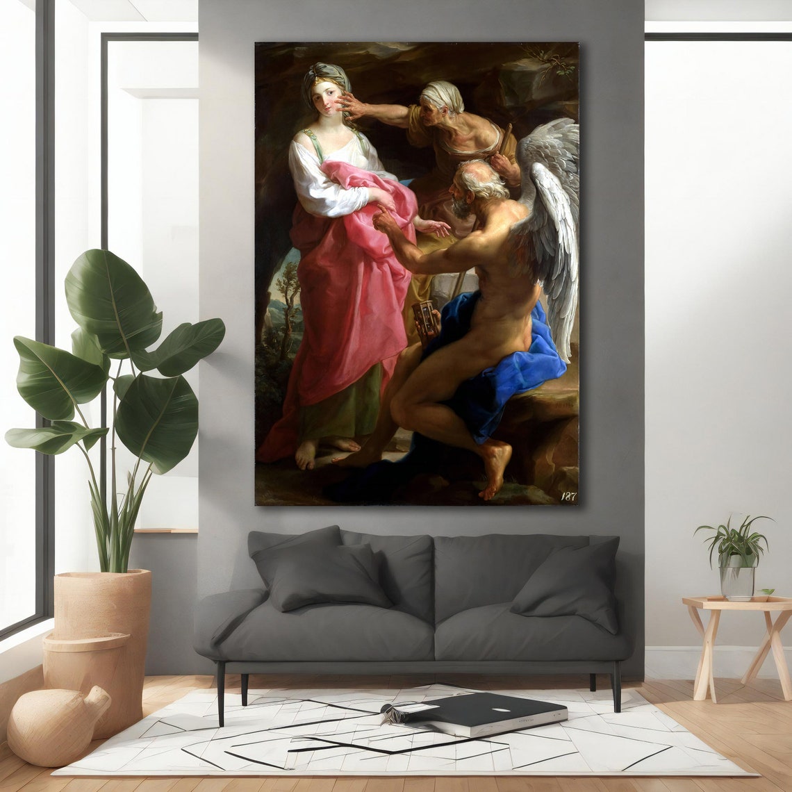 Batoni Time Commands Old Age To Destroy Beauty 1746 Classic Art Poster - Image 3
