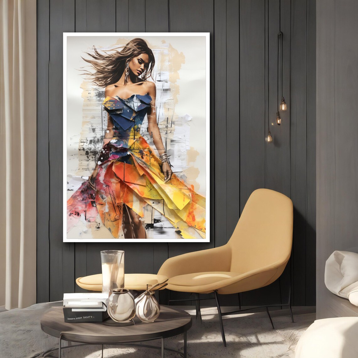 Abstract Woman Portrait Art Print, Modern Decor - Image 2
