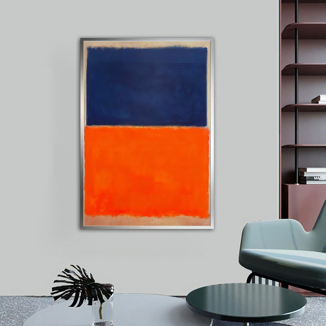 Mark Rothko Blue And Orange Colorful Mix Rothko Art Mark Rothko Wall Art With Different Frame Options For Your Home And Office - Image 4