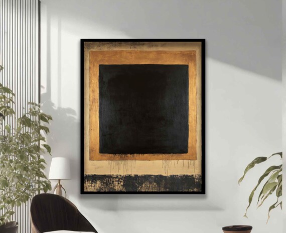 Mark Black And Orange Wall Art Mark Rothko Production Modern Wall Art Abstract Art Black And Orange Abstract