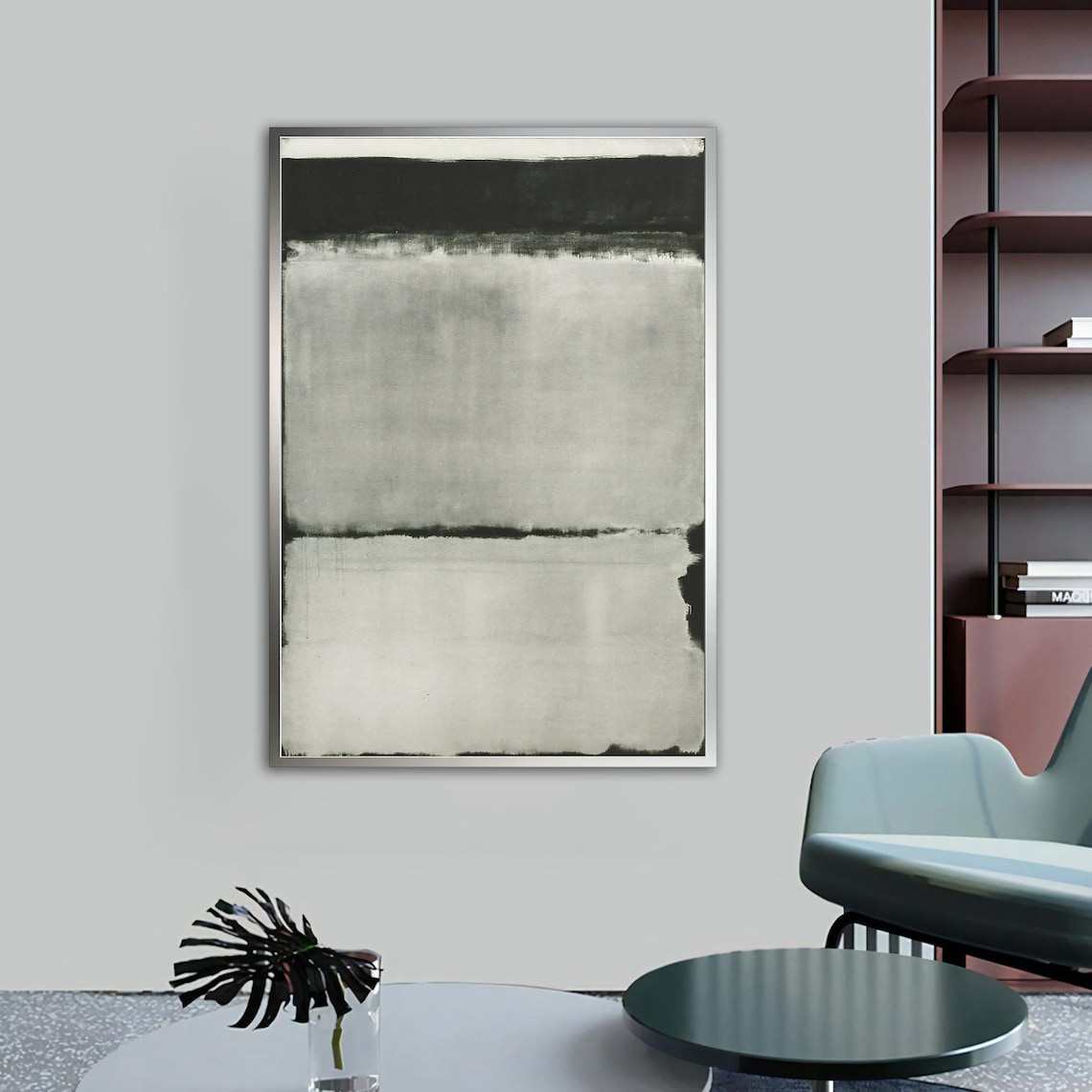 Mark Rothko-Inspired White Abstract Art Print - Image 4