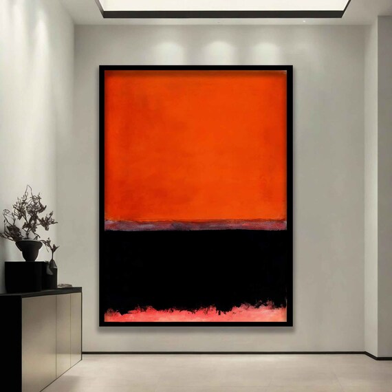 Mark Rothko Orange Color Art Reproduction Rothko Reproduction Abstract Wall Art Modern Minimal Art Mark Painting