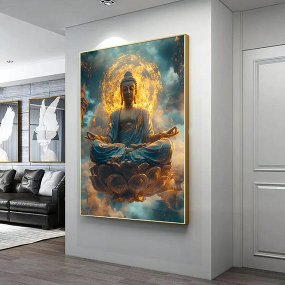 Buddha Art Buddha Decor Gold Buddha Decor Gold Buddha Wall Art Gold Buddha Decor