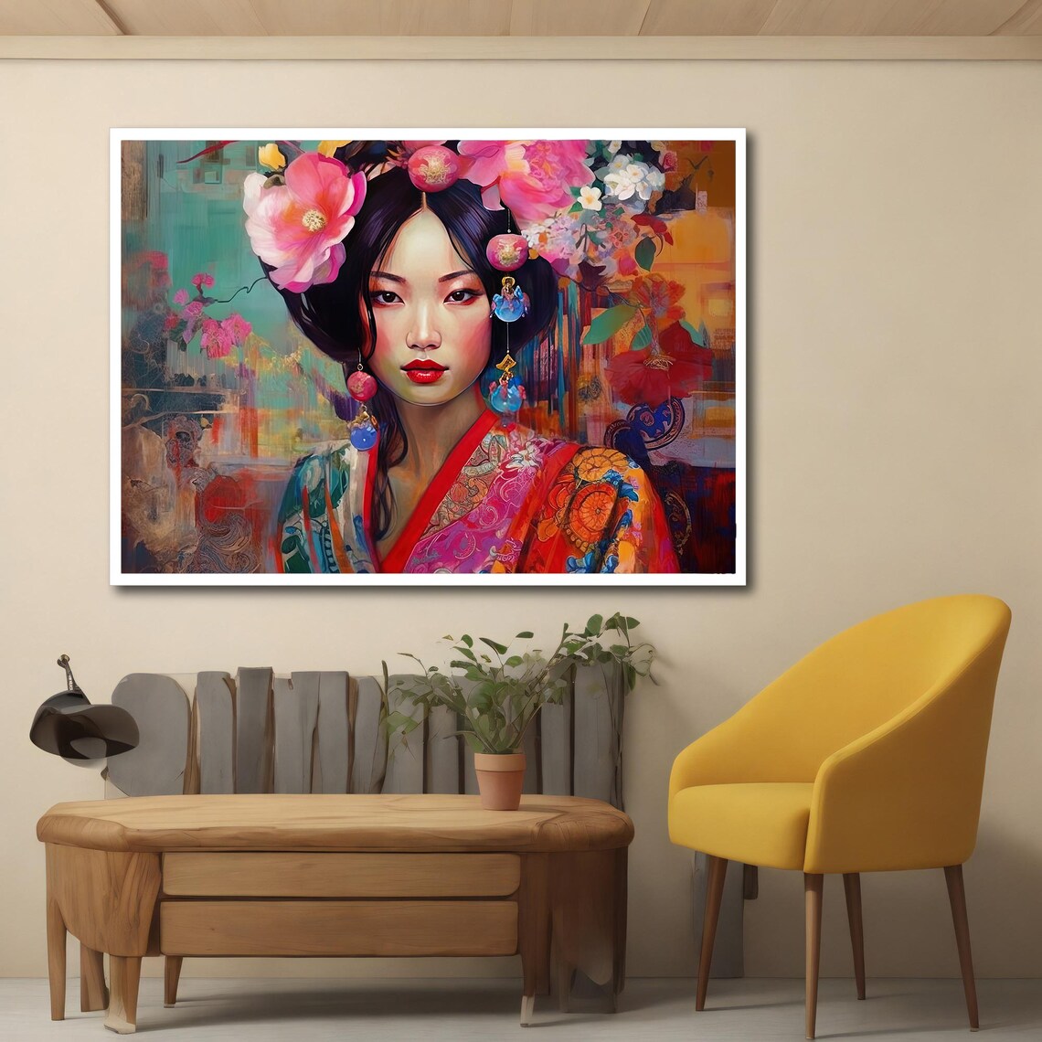 Geisha Woman Japanese Art Poster, Asian Wall Decor - Image 4