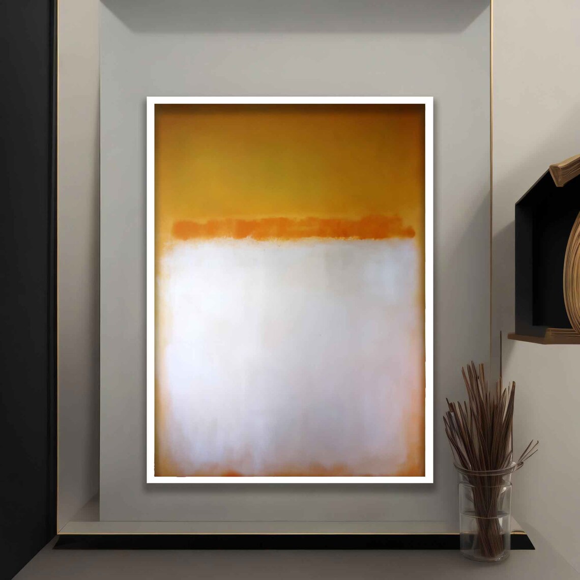 Rothko-Inspired Orange and White Art Print - Image 4