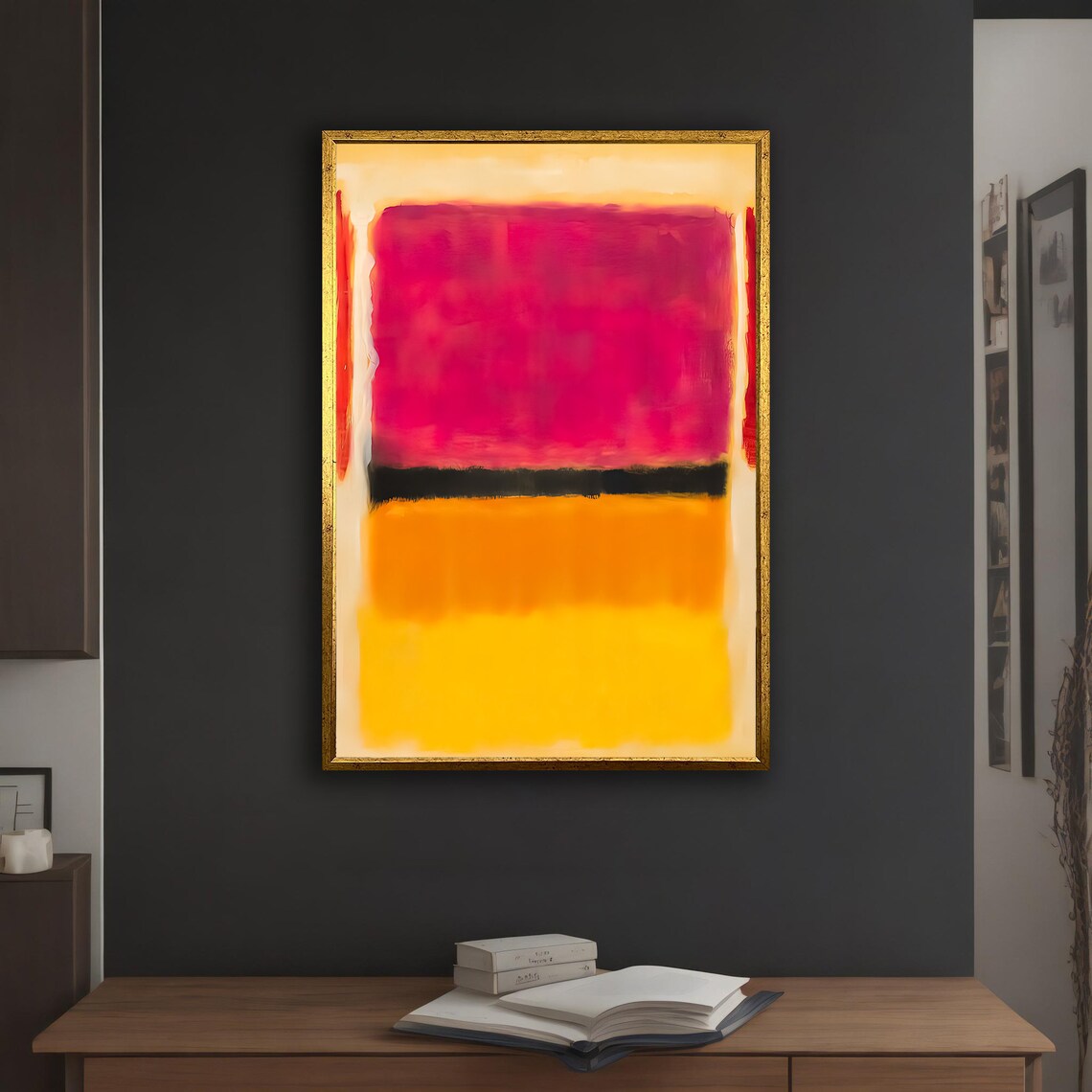 Mark Rothko Red Orange Yellow Colorful Mix Rothko Art Mark Rothko Art With Different Frame Options For Your Home And Office - Image 5