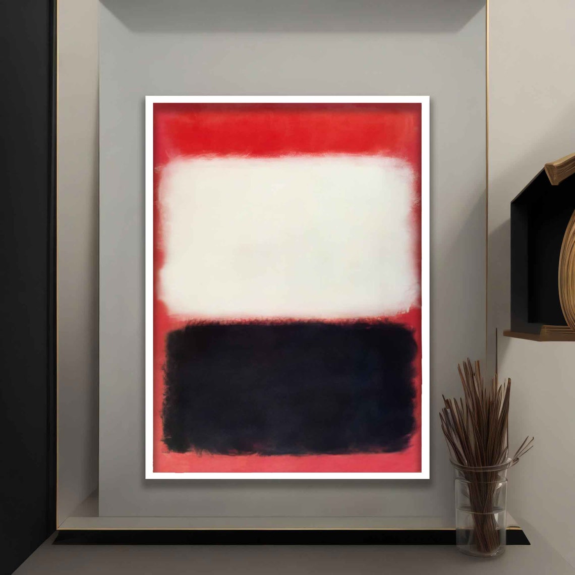 Mark Rothko Red White Black Color Field Abstract Modern Art Poster - Image 5