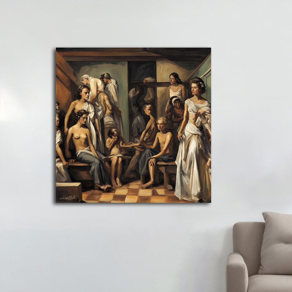 Thinking People Nude Painting Historical Paintings Modern Decor Ideas For Your Home And Office With Different Frame Options - Image 5