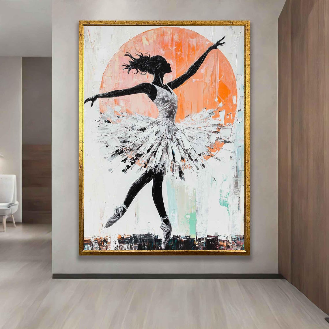 Ballerina Woman Print On Black Ballerina Woman Art Dancing Woman Wall Decor Ballerina Poster Ballerina Wall Picture - Image 4