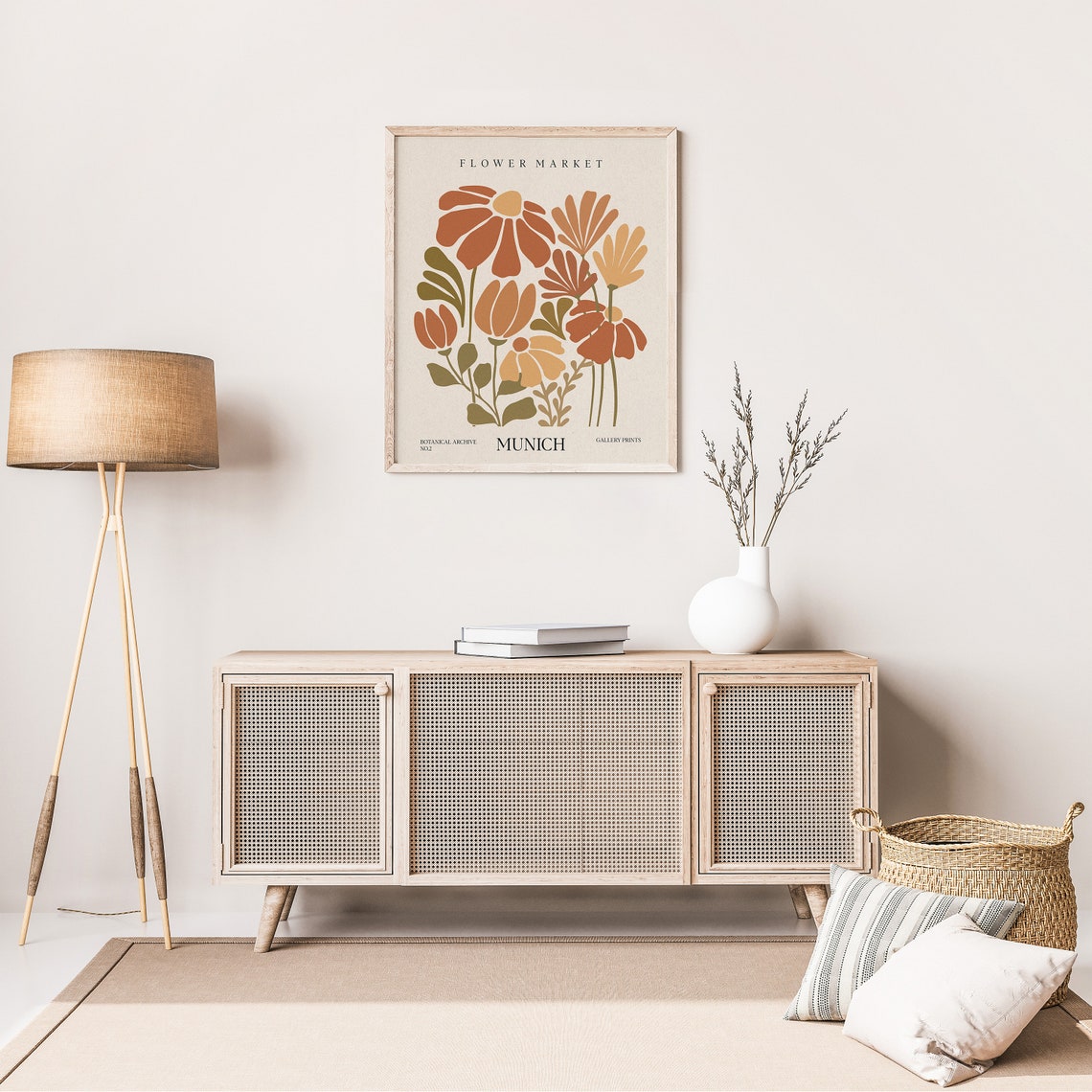 Munich Flower Market Retro Botanical Archive Floral Wall Poster - Image 2