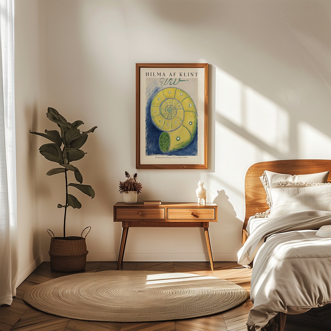 Hilma Af Klint Primordial Chaos No 5 Yellow Spiral Shell 1906 Poster - Image 5