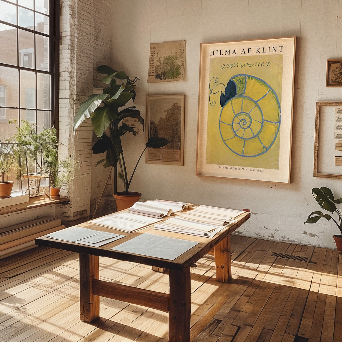 Hilma af Klint Primordial Chaos No 8 Yellow Spiral Abstract Poster - Image 2
