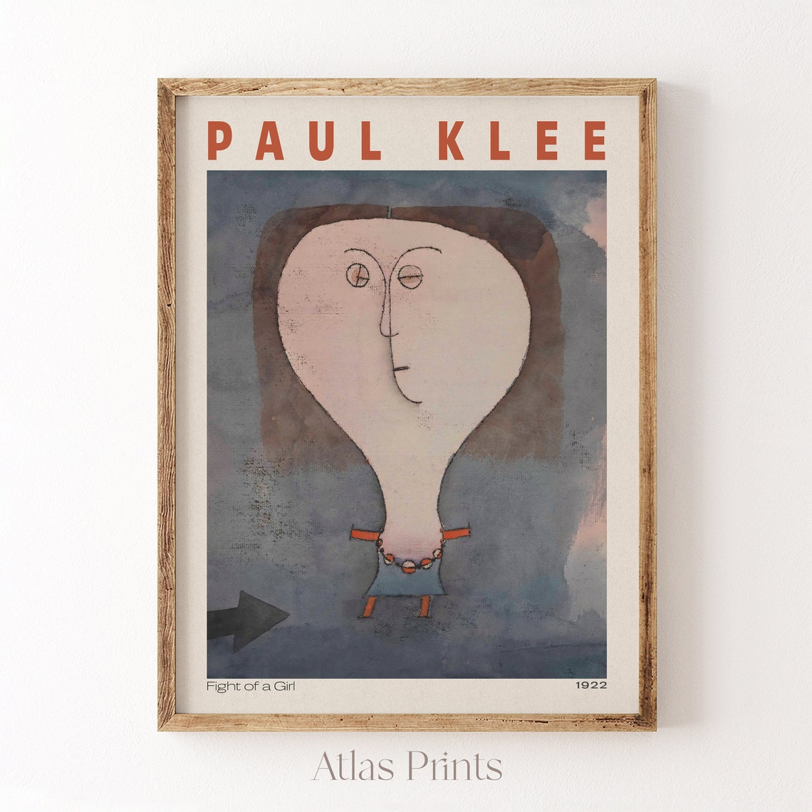 Paul Klee Flight Of A Girl 1922 Abstract Face Exhibition Poster - Image 3