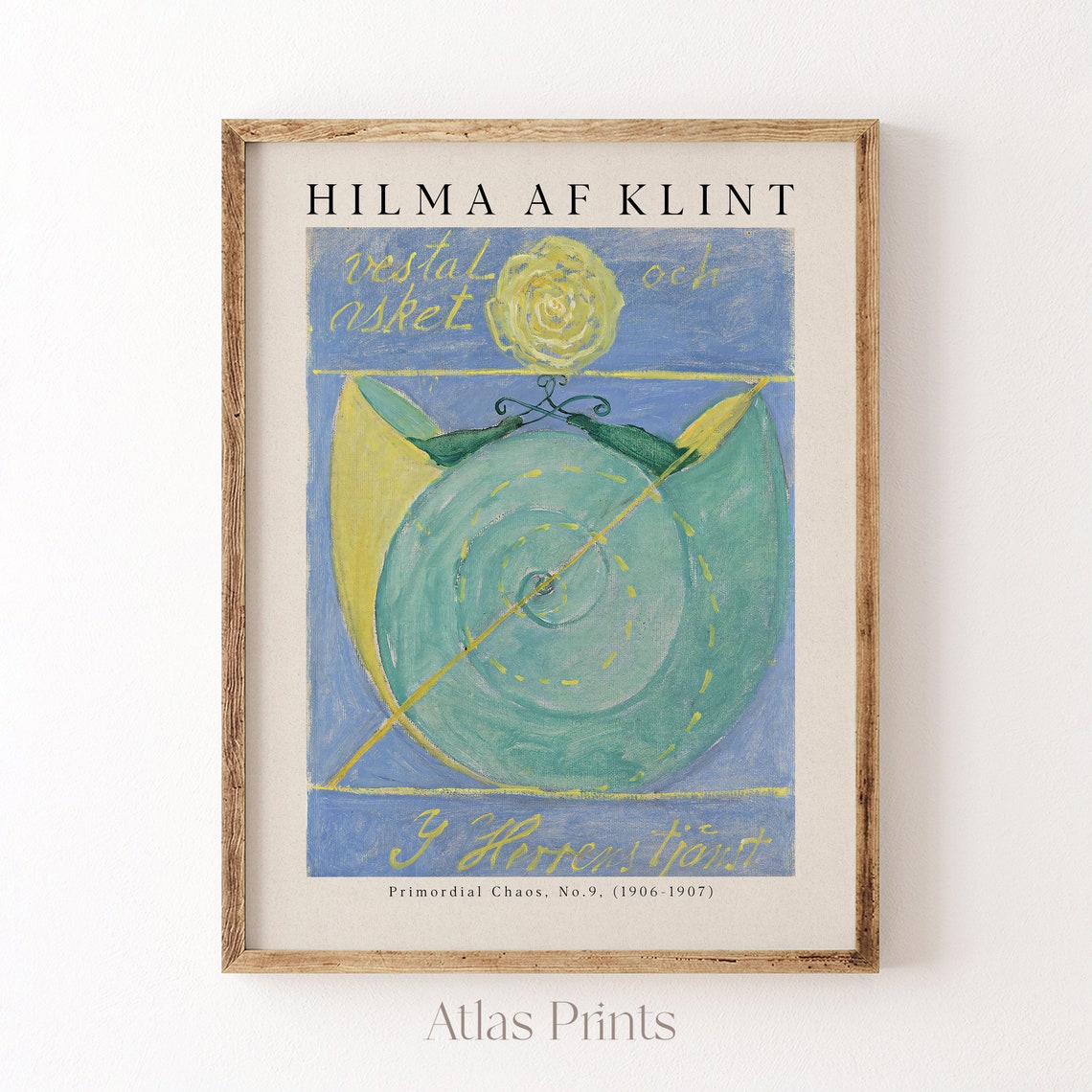 Hilma af Klint Primordial Chaos No 9 Green Spiral Cosmic Poster