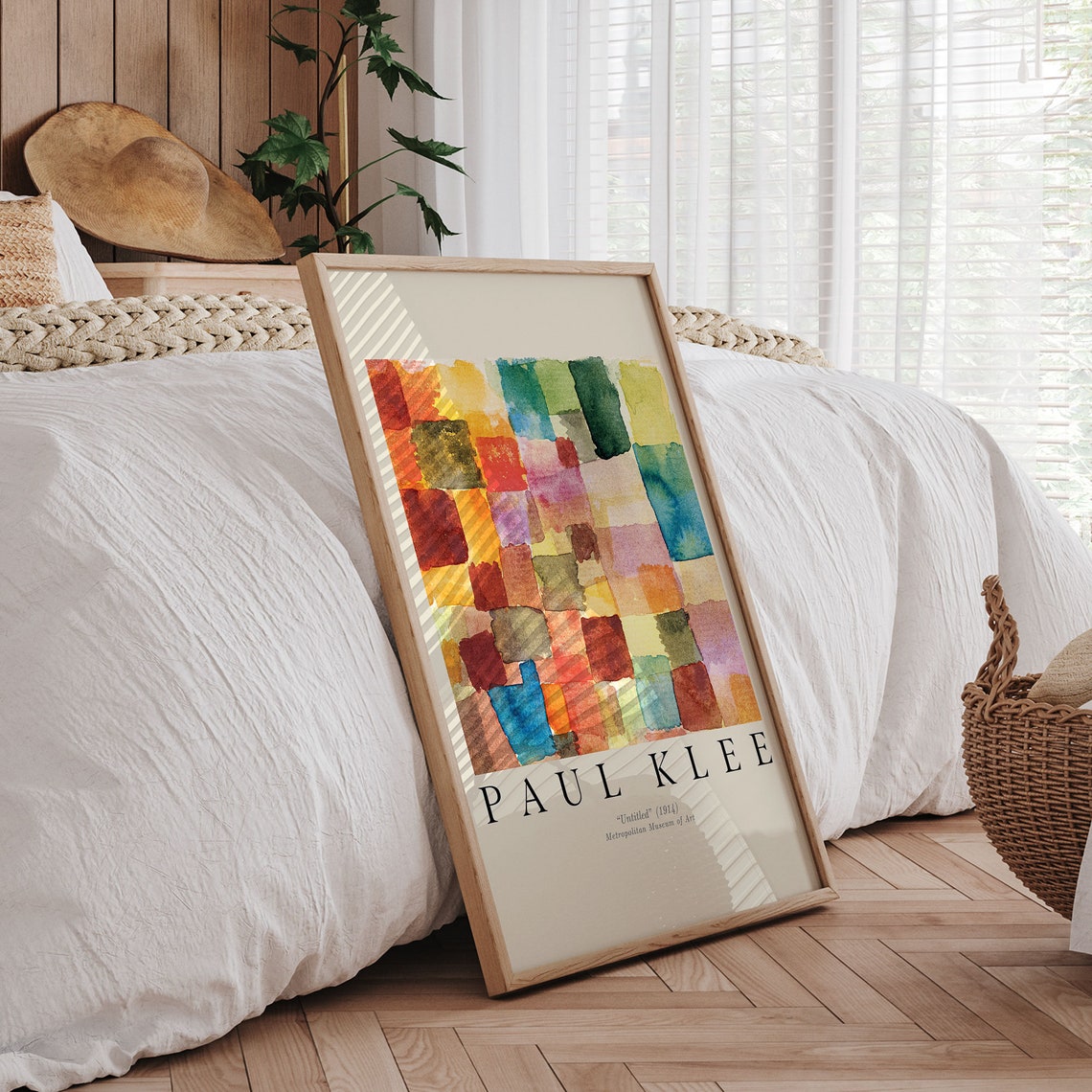 Paul Klee Untitled 1914 Watercolor Grid Abstract Exhibition Poster - Image 3