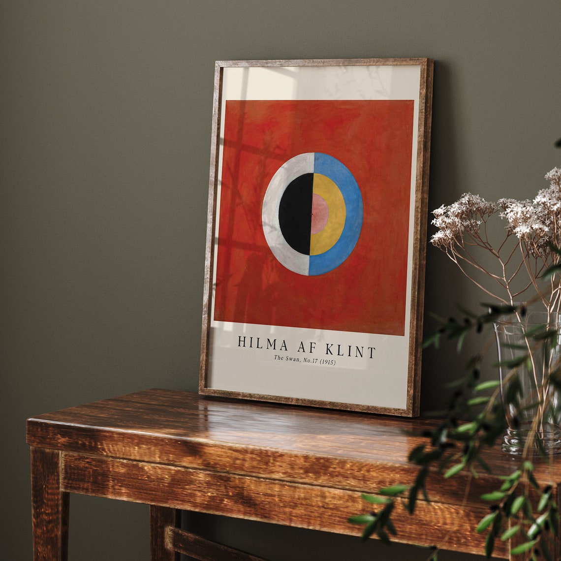 Hilma Af Klint The Swan No 17 1915 Bold Red Circle Abstract Art Poster - Image 4